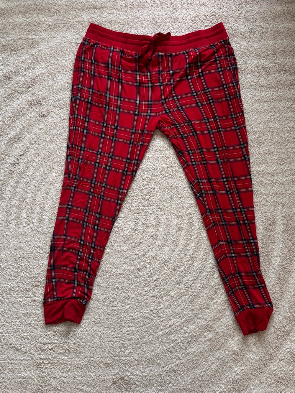 Little Sleepies Red Plaid Jogger Bottoms - Cozy Holiday Style